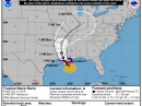 The predicted track of Tropical Storm Barry as of July 12 at 1500 UTC. [NOAA graphic]